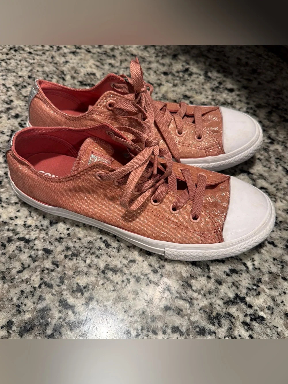 Converse Chuck Taylor All Star Ox Juniors Size 5 Shoes Rust Pink /White 661834f